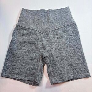 Colsie Womens XS Gray Space Dye Seamless Bike Shorts Lounge High Waist Athleisur